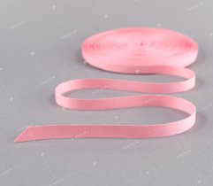 Cotton tape, salmon pink herringbone, 10 mm (1061)