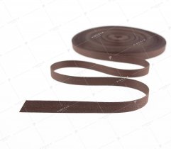 Cotton tape, brown herringbone, 10 mm (1064) 