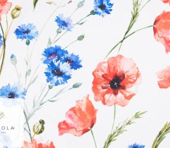 Silky, flowers - poppy and cornflower