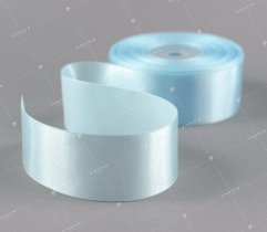 Satin ribbon, cyan 38 mm (502)