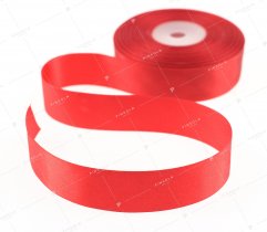 Satin ribbon, red 25 mm (526) 