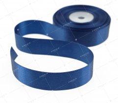 Satin ribbon, navy 25 mm (518)