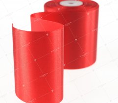 Satin ribbon, red 100 mm (517) 