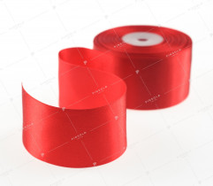 Satin ribbon, red 50 mm (529)