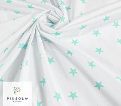 Bedding cotton with aquamarine stars