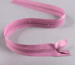 Zipper, covered - lilac  45 cm (656)