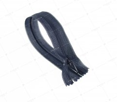 Zipper, covered - navy 18 cm  (658) 