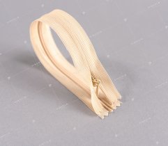 Zipper, covered - beige 20 cm  (665) 