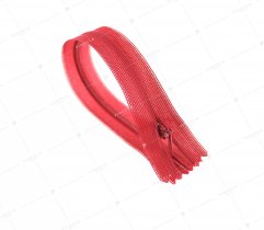 Nahtverdeckter Spiral Reißverschluss 20 cm Nr. 3 - Rot