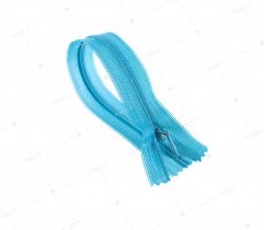 Zipper, covered - turquoise 20 cm  (675)