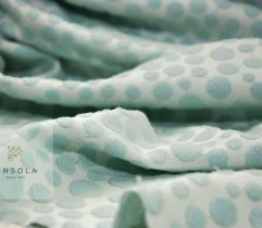 Woven reversible Jacquard - mint circles 7,2Lm