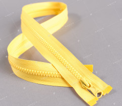 Zipper - moulded, yellow, 70 cm