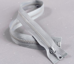 Zipper - moulded, dark grey, 70 cm   