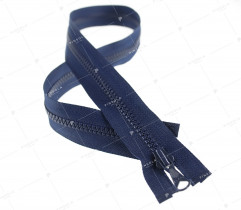 Zipper - moulded, navy, 70 cm