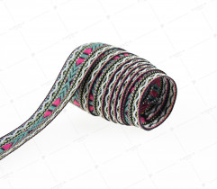 Ribbon, aztec pattern 18 mm 