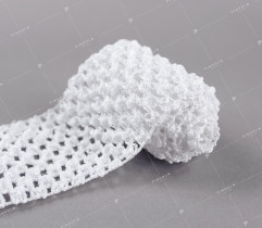 Tutu - elastic tape, white, 7 cm 