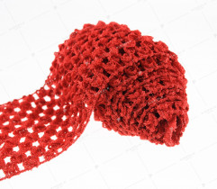 Tutu - elastic tape, red, 7 cm 