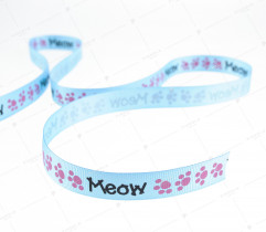 Ribbon - rep, blue meow (2265)