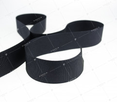 Ribbon - rep, black 2,5 cm (2218)