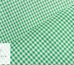 Fabric for tablecloths, green checked 