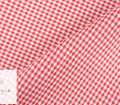 Tischdeckenstoff Rotes Karomuster