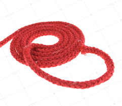 Sznurek bawełniany - czerwony 5 mm (413)