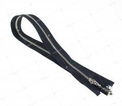 Zipper Metal Type 3 Open End 40 cm - Black