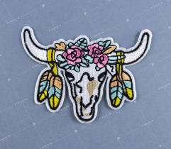 Iron-on patch - boho bull (2605)