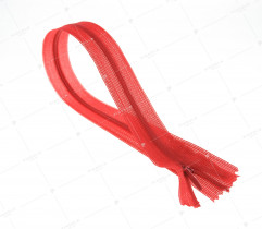 Zipper Spiral Type 3 Invisible 40 cm - Red