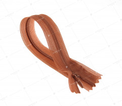 Nahtverdeckter Spiral Reißverschluss 20 cm Nr. 3 - Dunkel Orange
