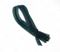 Zipper - covered, dark green, 30 cm  (2645) 