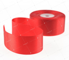 Ribbon - satin, red, 38 mm (508)