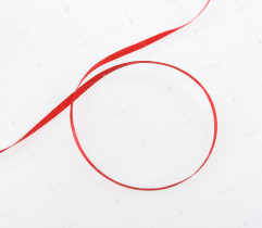 Ribbon - satin, red 3,5 mm (515)