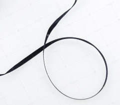 Ribbon - satin, black, 3,5 mm (399) 