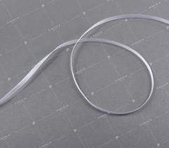 Ribbon - satin, white, 3,5 mm (513) 