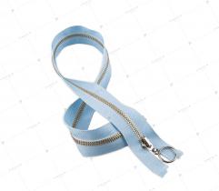 Zipper Metal Type 5 Open End 50 cm - Blue Herringbone