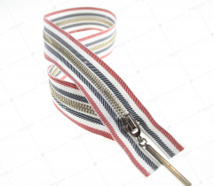 Zipper Metal Type 5 Open End 50 cm - Stripes