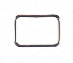 Metal Rectangle Ring 30 mm - Silver