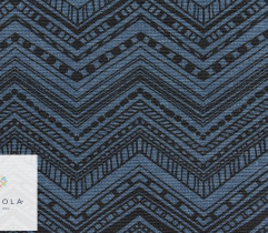 Woven cotton 140 cm navy blue zigzag 1,5Lm