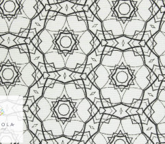 Tkanina bawełniana mandala biały 140 cm (2790) 2,9mb