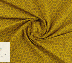 Woven cotton 140 cm gold mandala (2789)