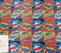 Tkanina Panama Poliester - komiks boom-bang 2,2 mb