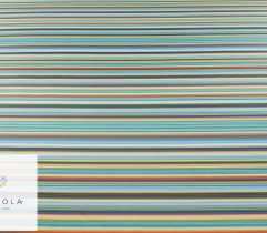 Woven Panama polyester - multicolor stripes