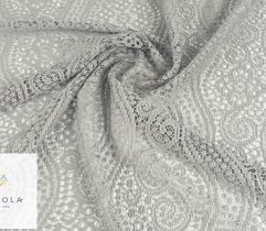 Lace with small pattern in gray 100 cm