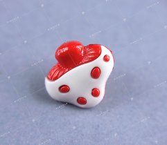 Children's button - toadstool