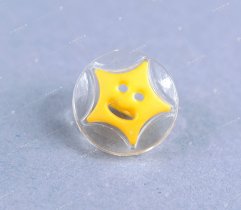 Children's button - yellow star