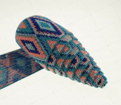 Gestricktes Gummiband 50 mm - Pastellmuster (2886)