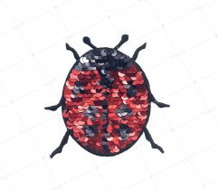 Clothing application sequin ladybird (2972)