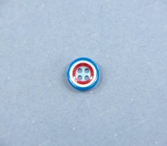 Button 11 mm - blue-red (2953)