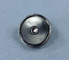 Guzik 25 mm - czarny/antracytowy z oczkiem (2932)